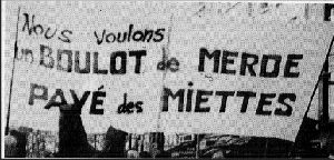 Nous voulons un boulot de merde payé des miettes, Jussieu